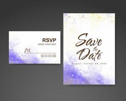 Wedding invitation with abstract watercolor background vector