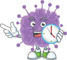 A cartoon character of coronavirus influenza vector