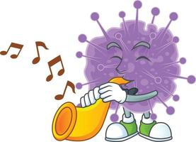 A cartoon character of coronavirus influenza vector