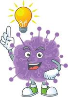 A cartoon character of coronavirus influenza vector