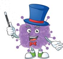 A cartoon character of coronavirus influenza vector