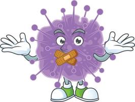 un dibujos animados personaje de coronavirus influenza vector