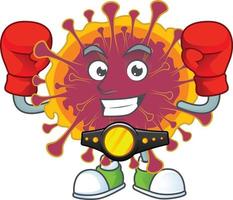 A cartoon character of spreading coronavirus vector