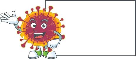 A cartoon character of spreading coronavirus vector