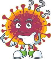 un dibujos animados personaje de extensión coronavirus vector