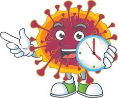 A cartoon character of spreading coronavirus vector