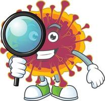 A cartoon character of spreading coronavirus vector