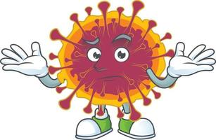 A cartoon character of spreading coronavirus vector