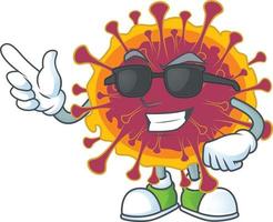 A cartoon character of spreading coronavirus vector