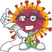 A cartoon character of spreading coronavirus vector