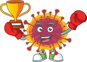 A cartoon character of spreading coronavirus vector