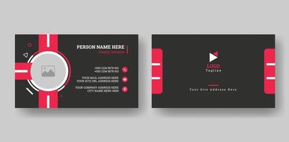 moderno doble cara personal negocio tarjeta diseño diseño para impresión. vector horizontal negocio tarjeta diseño con creativo formas