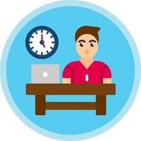 Work Time Vector Icon Design