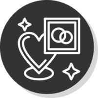 diseño de icono de vector de ubicación de boda