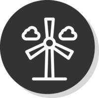 diseño de icono de vector de turbina de viento