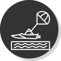 Parasailing Vector Icon Design