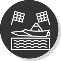 Powerboat Racing Vector Icon Design