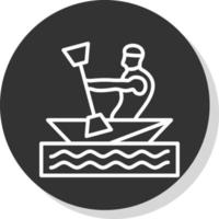 Kayaking Vector Icon Design