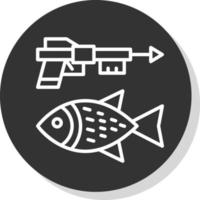 diseño de icono de vector de pesca submarina