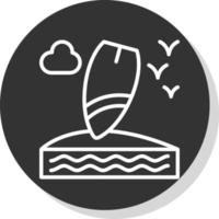 Surfboard Vector Icon Design