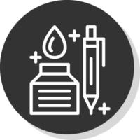 Pen And Ink Vector Icon Design