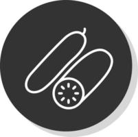 Cucumber Vector Icon Design