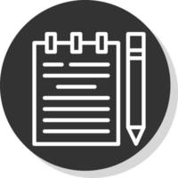 diseño de icono de vector de notas manuscritas