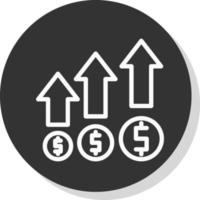 Money Growth Vector Icon Design