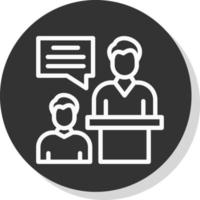 Job Interview Vector Icon Design