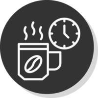 diseño de icono de vector de pausa para el café