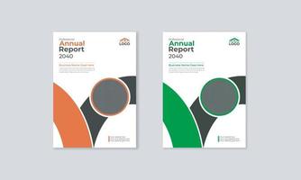 Annual report cover template or Vector business corporate book cover design template