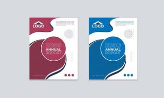 Annual report cover template or Vector business corporate book cover design template