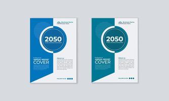 Annual report cover template or Vector business corporate book cover design template