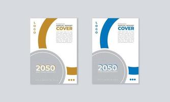 Annual report cover template or Vector business corporate book cover design template