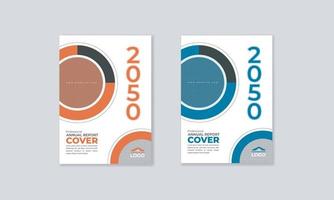 Annual report cover template or Vector business corporate book cover design template