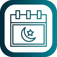 Islamic Calendar Vector Icon Design