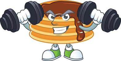 Chocolate cream pancake Cartoon character vector