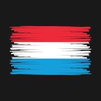 cepillo de bandera de luxemburgo vector