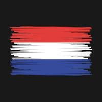 Netherlands Flag Brush vector