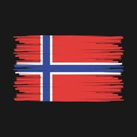 cepillo de bandera de noruega vector