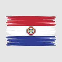 cepillo de bandera de paraguay vector