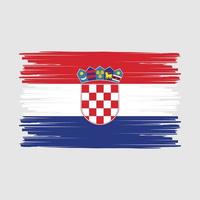 cepillo de bandera de croacia vector