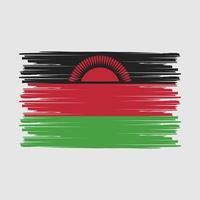 Malawi Flag Brush vector