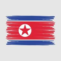 North Korea Flag Brush vector