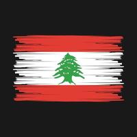 Lebanon Flag Brush vector