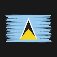 Saint Lucia Flag Brush vector