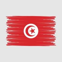 Tunisia Flag Brush vector