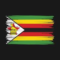 Zimbabwe Flag Brush vector