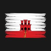 Gibraltar Flag Brush vector