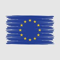 cepillo de bandera europea vector